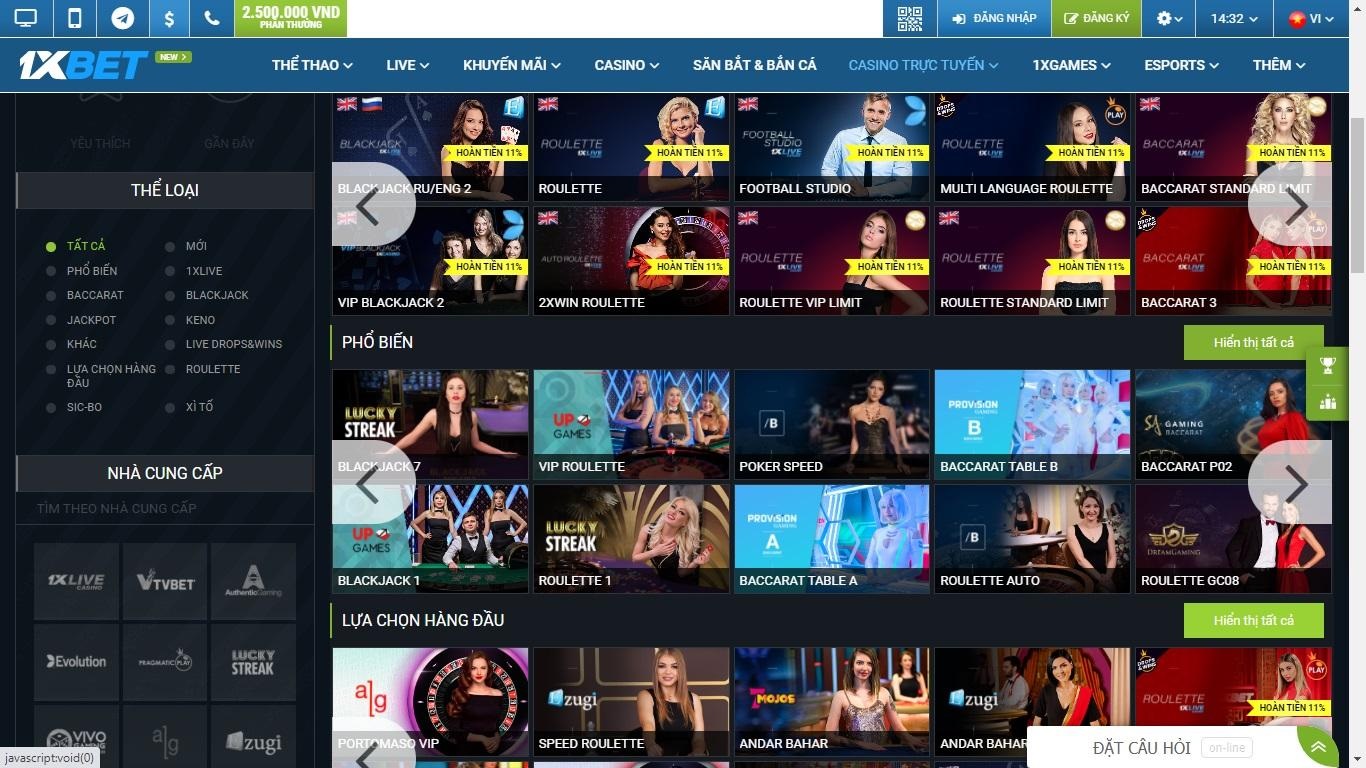 Nhà cái 1xbet sân chơi với nhiều ưu đãi tuyệt vời